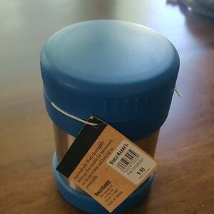 Cost Plus World Market Blue Thermos